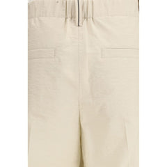 Brunello Cucinelli Beige Cotton Casual Pants
