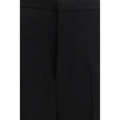 Balenciaga Black Cotton Dress Pants