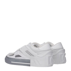 Dolce & Gabbana White Leather Low Top Sneakers