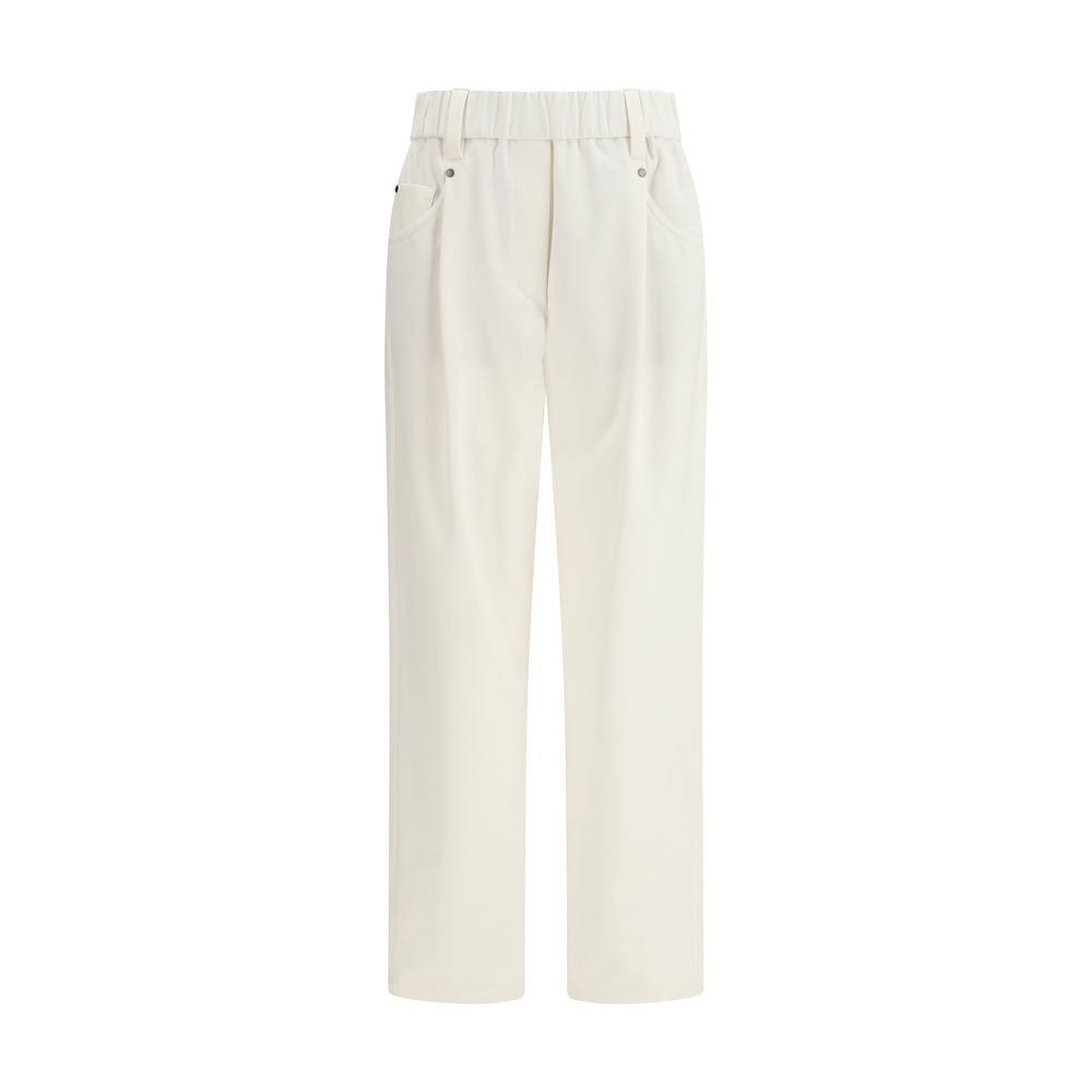 Brunello Cucinelli Beige Cotton Casual Pants