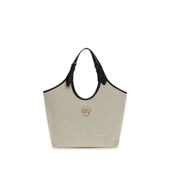 Versace Beige Cotton Shoulder Bag