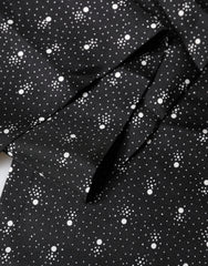 Dolce & Gabbana Black White Silk Dotted Print Foulard 140cm X 15cm Scarf