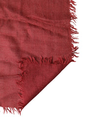 Dolce & Gabbana Red Cashmere Silk Fringe Wrap Foulard 200cm X 70cm Scarf