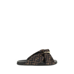 Fendi Multicolor Elastane Flat Sandals