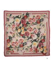 Dolce & Gabbana Multicolor Floral Print Square Stole 133cm x 133cm Scarf
