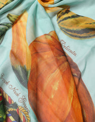 Dolce & Gabbana Multicolor Pumpkin Cashmere Stole 137cm x 133cm  Scarf