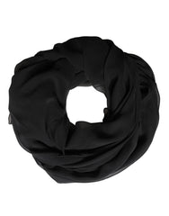 Dolce & Gabbana Black Silk Neck Wrap Shawl Stole 167cm x 126cm Scarf