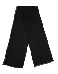 Dolce & Gabbana Black Silk Neck Wrap Shawl Stole 200cm x 64cm  Scarf