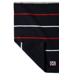 Dolce & Gabbana Multicolor Stripes Shawl Neck Wrap 119cm x 20cm  Scarf