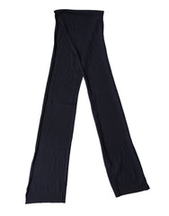 Dolce & Gabbana Black Wool Knitted Shawl Neck Wrap 200cm x 25cm  Scarf