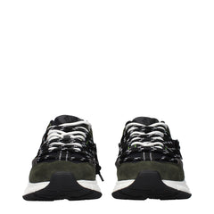 Versace Gray Leather Sneakers