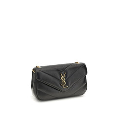 Saint Laurent Black Lamb Ovis Aries Aries Shoulder Bag