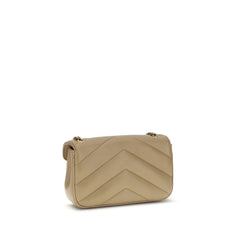 Saint Laurent Beige Lamb Ovis Aries Aries Shoulder Bag