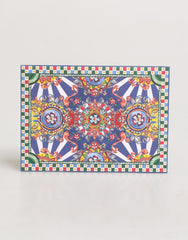 Dolce & Gabbana Multicolor Carretto Siciliano Envelope Post Card Holder