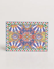 Dolce & Gabbana Multicolor Carretto Siciliano Envelope Post Card Holder