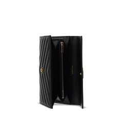 Saint Laurent Black Calf Leather Bos Taurus Wallet