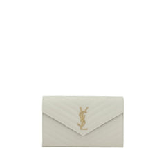 Saint Laurent White Calf Leather Bos Taurus Shoulder Bag