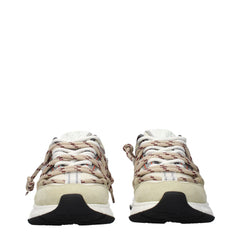 Versace Beige Leather Chunky Sneakers