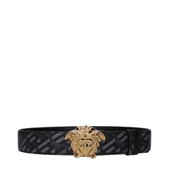 Versace Gray Polyester Regular Belt