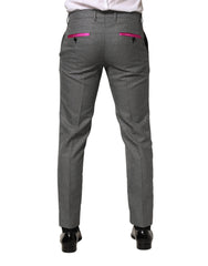 Dolce & Gabbana Gray Viscose Skinny Men Dress Trouser Pants