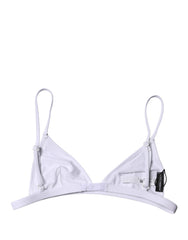 Dolce & Gabbana Top White Nylon Triangle Swimwear Beachwear Bikini