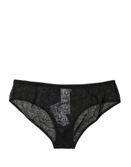 Dolce & Gabbana Black Nylon Stretch Mid Waist Brief Underwear