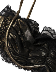 Dolce & Gabbana Black Silk Underwired Balconnet Bra Underwear