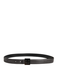 Dolce & Gabbana Men Silver Classic Leather Square Buckle Belt