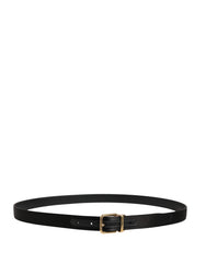 Dolce & Gabbana Men Black Classic Viscose Metal Buckle Belt