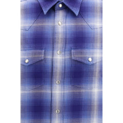 Tom Ford Blue Cotton Pattern Shirt