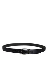 Dolce & Gabbana Men Black Classic Viscose Metal Buckle Belt