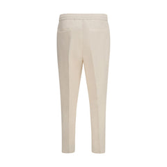 Brunello Cucinelli Beige Linen Casual Pants