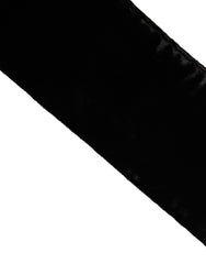 Dolce & Gabbana Black Viscose Satin Waist Women Cintura Belt