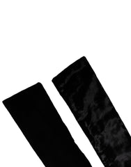 Dolce & Gabbana Black Viscose Satin Waist Women Cintura Belt