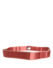 Dolce & Gabbana Pink Silk Satin Waist Women Cintura Belt