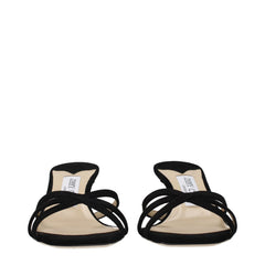 Jimmy Choo Black Leather Platform Sandals