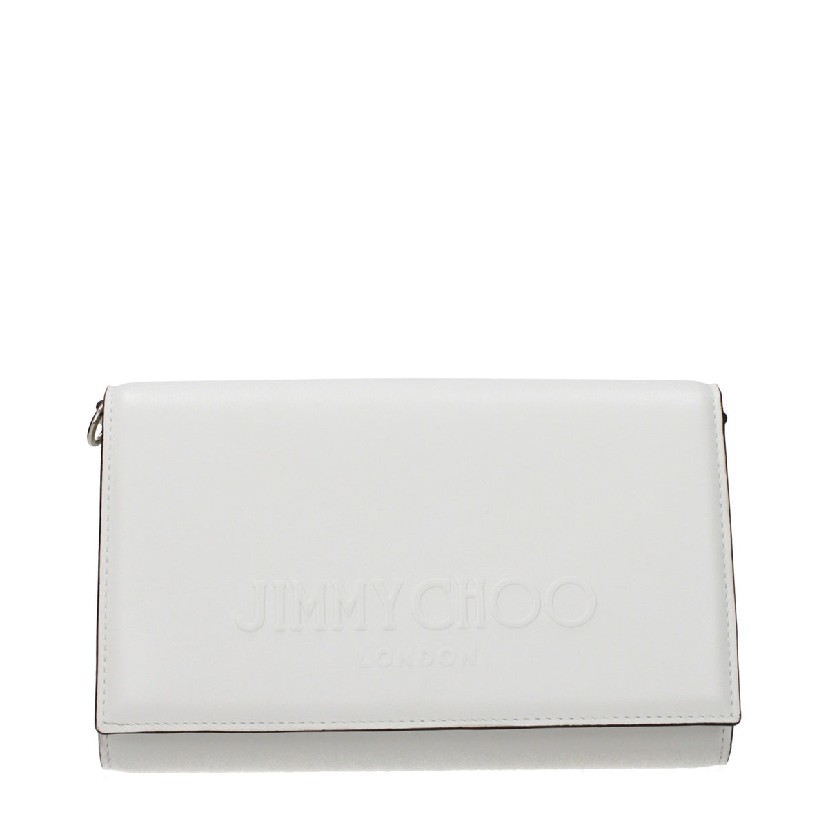 Jimmy Choo White Leather Clutch Bag