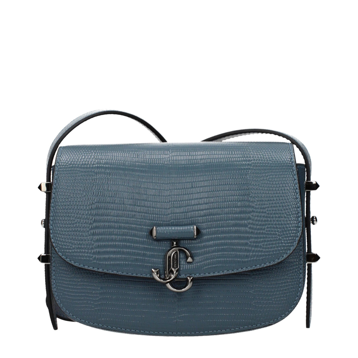 Jimmy Choo Blue Leather Shoulder Bag