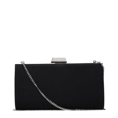 Jimmy Choo Black Satin Clutch Bag