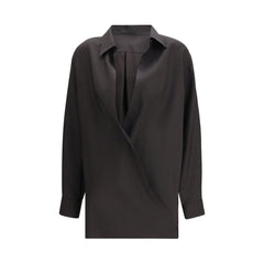 Valentino Black Wool Dress Shirt