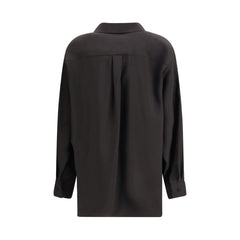 Valentino Black Wool Dress Shirt