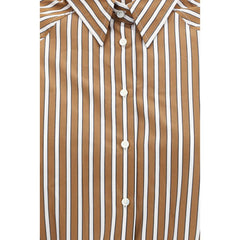 Brunello Cucinelli Brown Cotton Pattern Shirt