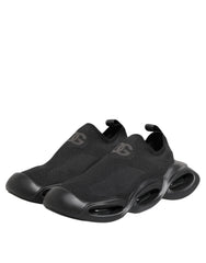 Dolce & Gabbana Black Slip On Wave Low Top Sneakers Shoes