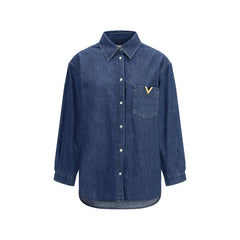 Valentino Blue Denim Shirt