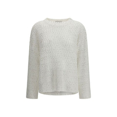 Brunello Cucinelli White Silk Sweatshirt