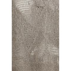 Brunello Cucinelli Beige Linen Polo Shirt