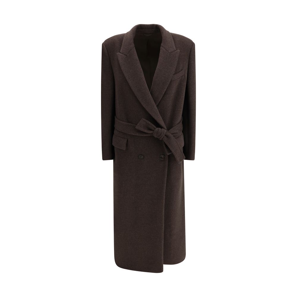Brunello Cucinelli Brown Fleece Wool Coat