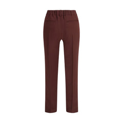 Brunello Cucinelli Bordeaux Acetate Casual Pants
