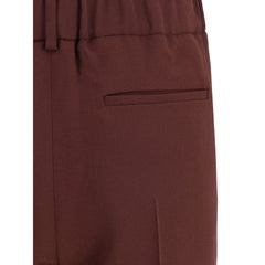 Brunello Cucinelli Bordeaux Acetate Casual Pants
