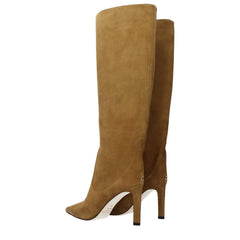 Jimmy Choo Brown Leather High Heel Boots